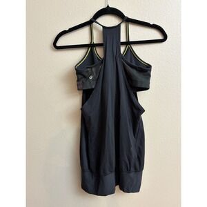 Lululemon No Limits Tank Top Black Floral Y2K Size 4 Gym Athleisure Yoga Pilates